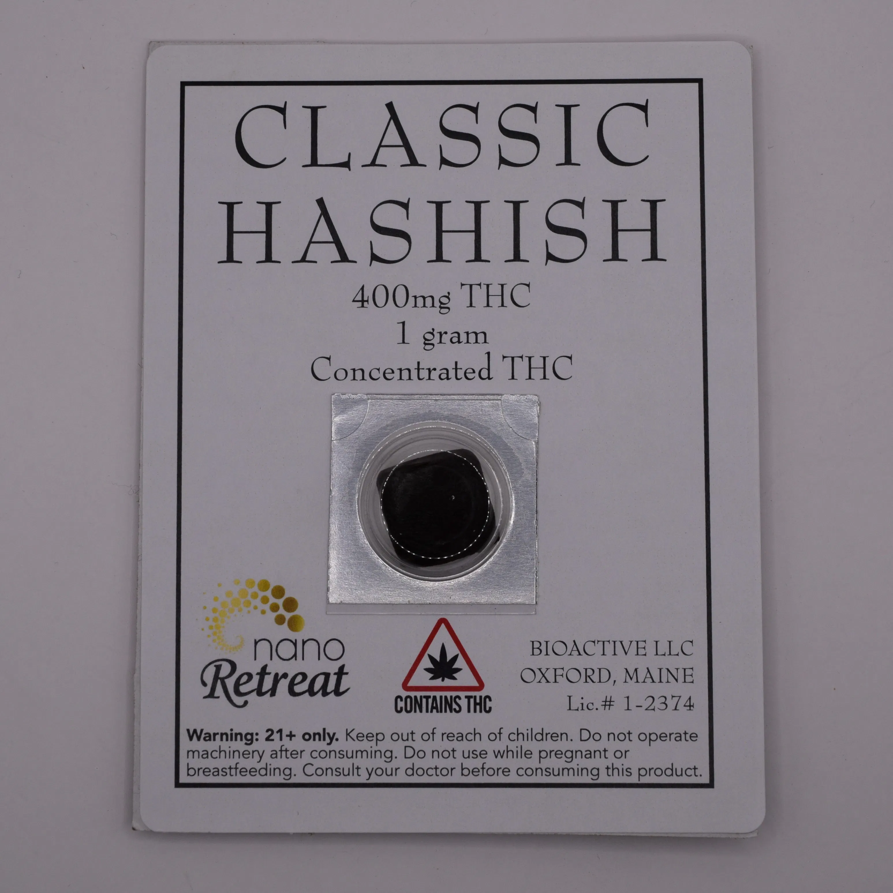 Nano Retreat Classic Hashish | Pressed | 400 mg