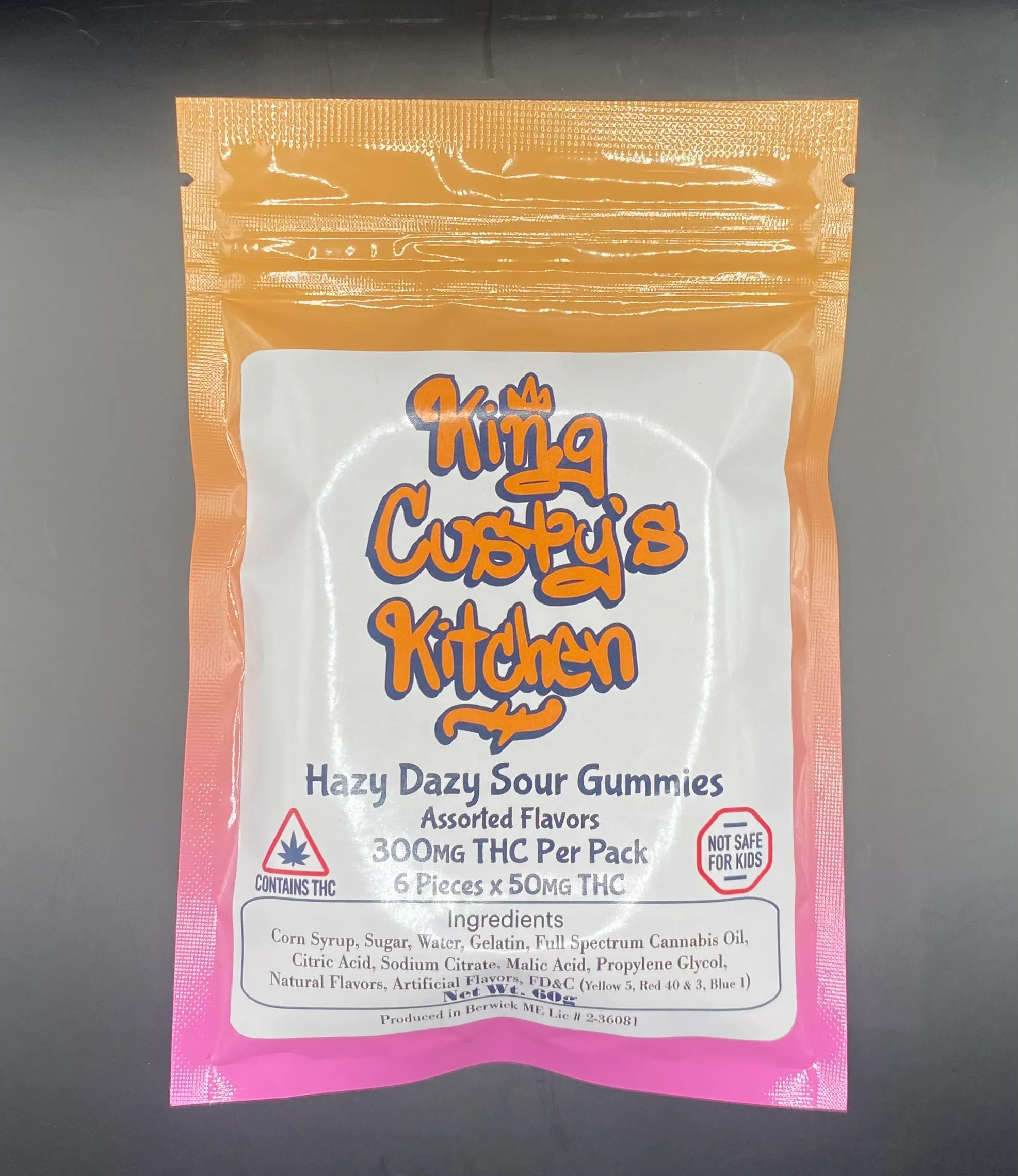 King Custy's | Hazy Dazy Sour Gummies | Assorted  300MG