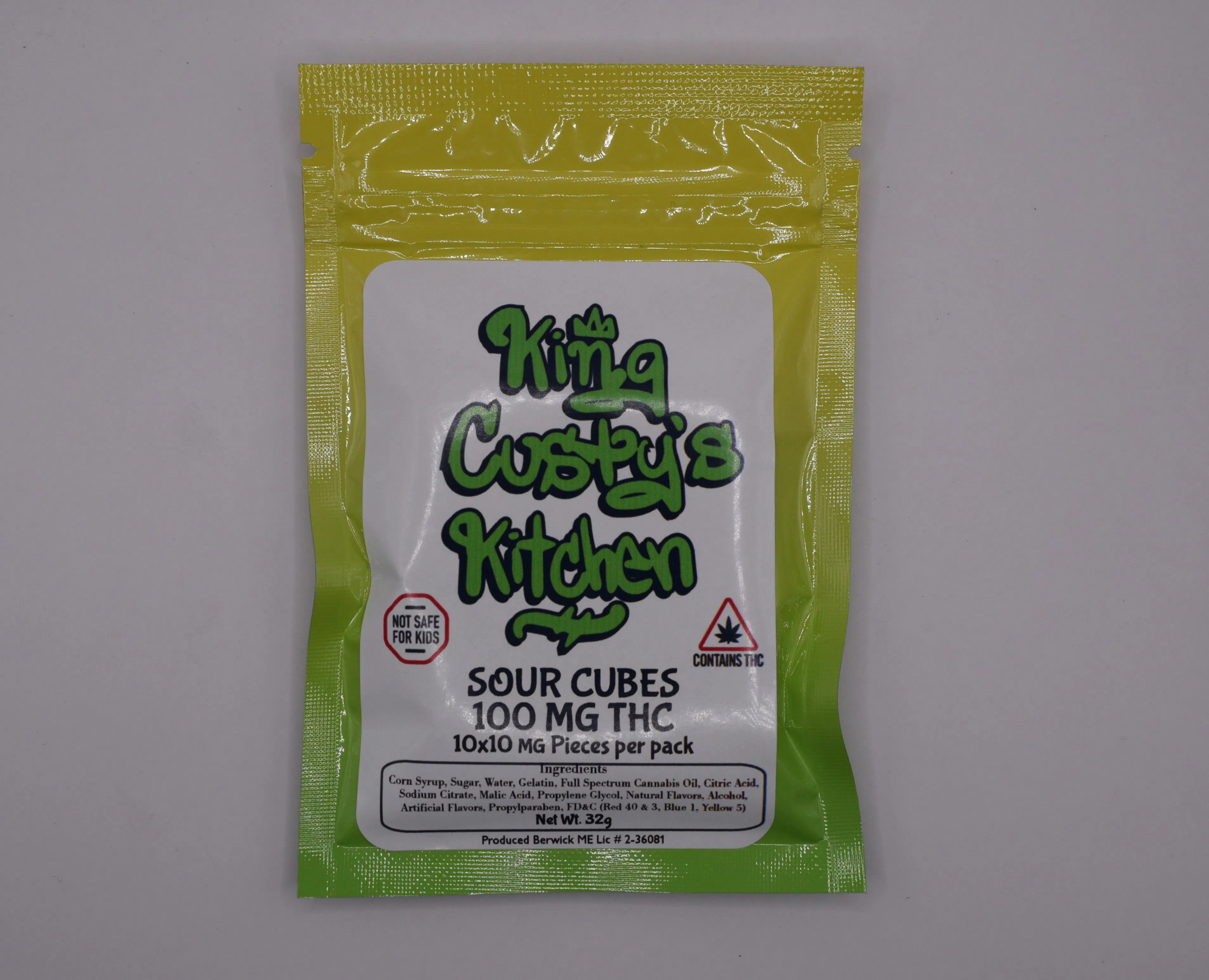 King Custy's Kitchen | Sour Cubes | Assorted Flavors 50 MG THC 50 MG CBD