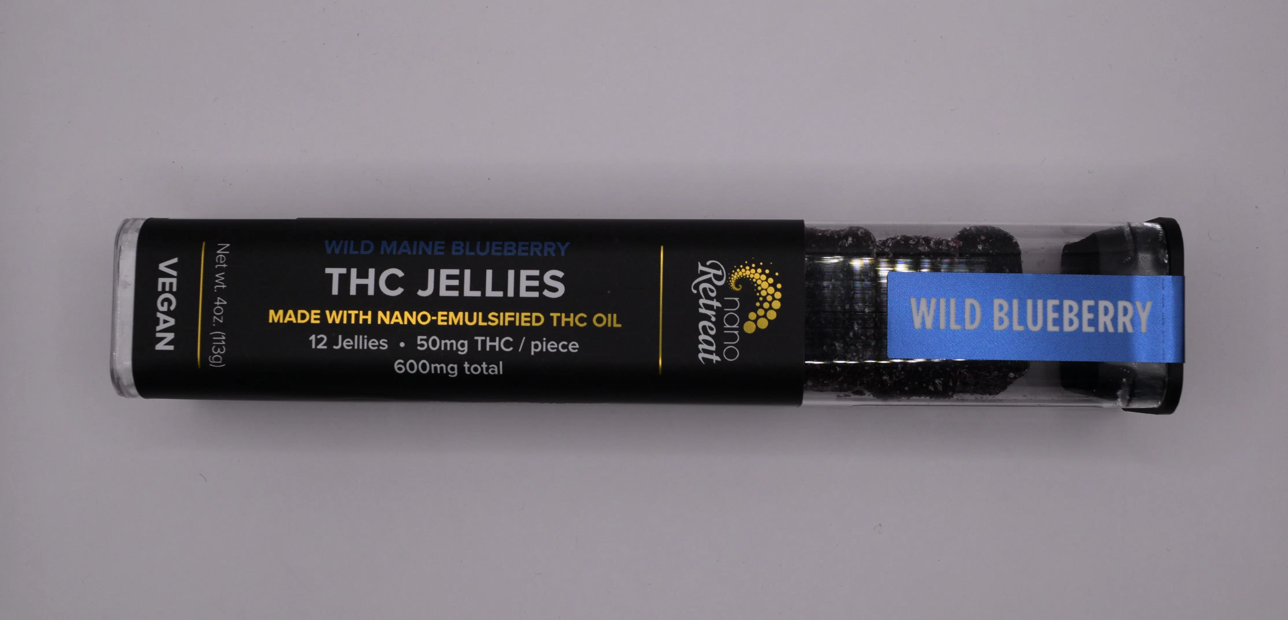 Nano Retreat THC Jellies | Wild Maine Blueberry | 600mg