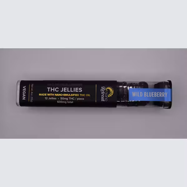 Nano Retreat THC Jellies | Wild Maine Blueberry | 600mg