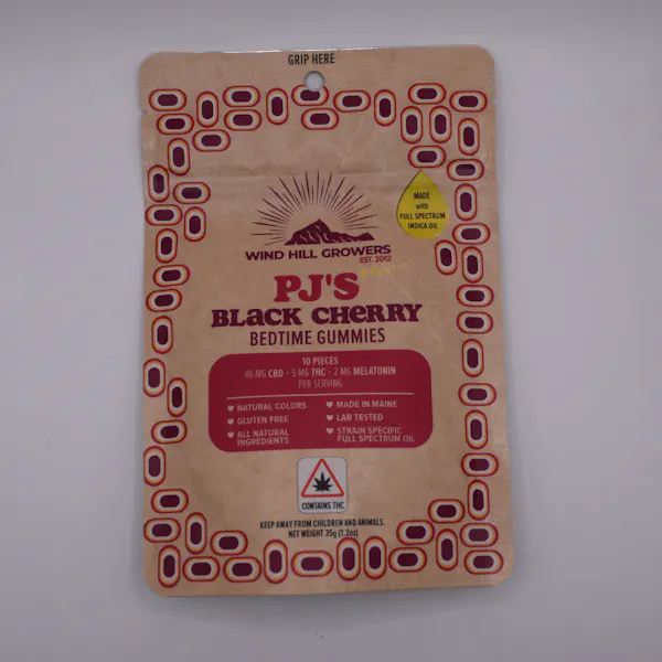 Wind Hill | Black Cherry | Night Time | Gummies | 5 mg